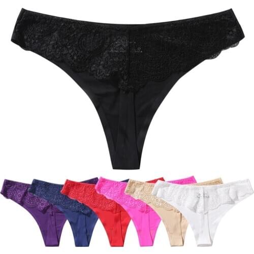 Women Panties G-String Sexy Lace Lingerie Woman High Elastic Silk Lace Underpants Sexy Underwear Thongs Intimates Culotte Femme