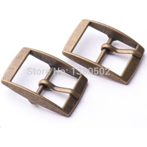 10pcs/lot 25*17mm bronze color vintage Metal pin buckle Adjustable Buckle For Belt Bags shoes