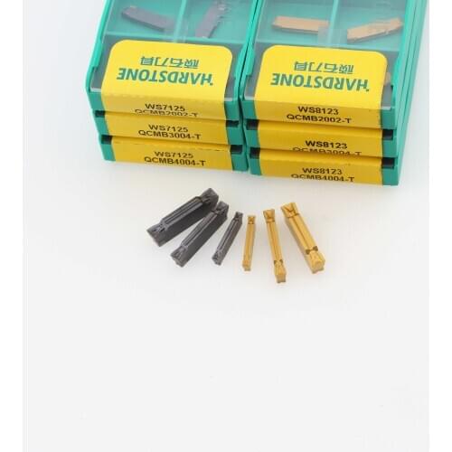 10PCS WS7125 WS8123 QCMB2002-T QCMB3004-T QCMB4004-T HARDSTONE Lathe Grooving Carbide Inserts Groove Slot Blades