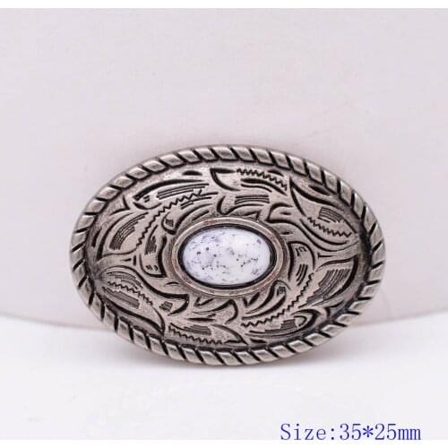10X 35X25MM Western Antique Sliver White Turquoise Engraved Saddle Tack Belt Prairie Dust Oval Conchos
