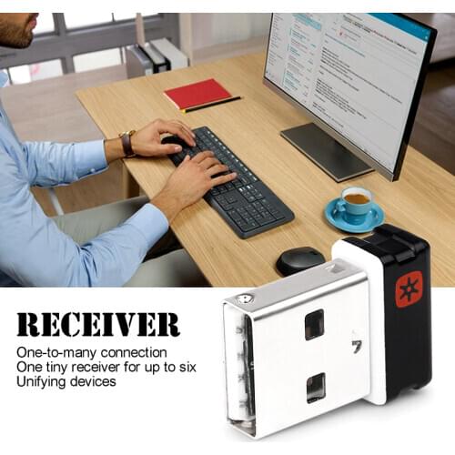 2.4 GHz Wireless Dongle Receiver Adapter Nano Receiver Dongle for Logitech 6 Channel 6MM for for MX M905 M950 M505 M510 ECT