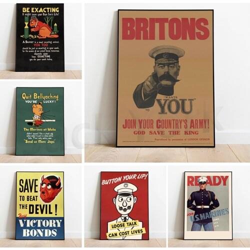 World War 2 Propaganda Poster| Poster Vintage| Canvas Print Wall Art| WW2 Wall Prints| Poster Print| Hanger Art