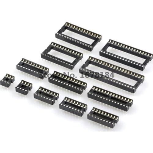 20PCS IC Sockets DIP6 DIP8 DIP14 DIP16 DIP18 DIP20 DIP28 pins Connector DIP Socket 6 8 14 16 18 20 24 28 pin