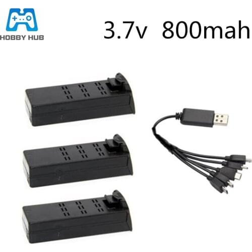 3/4/5pcs 3.7v 800mah rechargeable lithium Battery For YH-19 Yh-19hw Rc Drones Spare Part 3.7 v 800 mah RC Quadcopter Spare Part