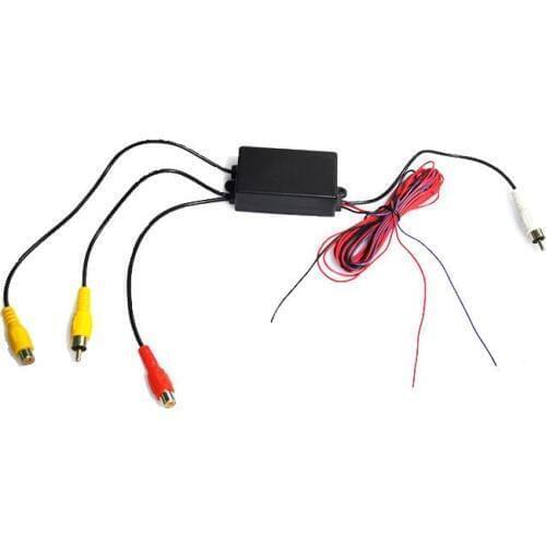 360 visual parking assisstance 3 Channel car video cameral switchl box ,round view blind spot camera detect system for car DVD