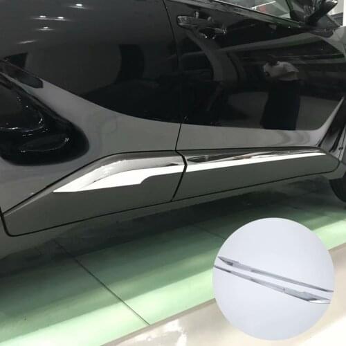 For Toyota C-HR CHR 2016 2017 Car Side Door Body Trim ABS Chrome Accessories 4P Auto Accessory Perfect Replacement
