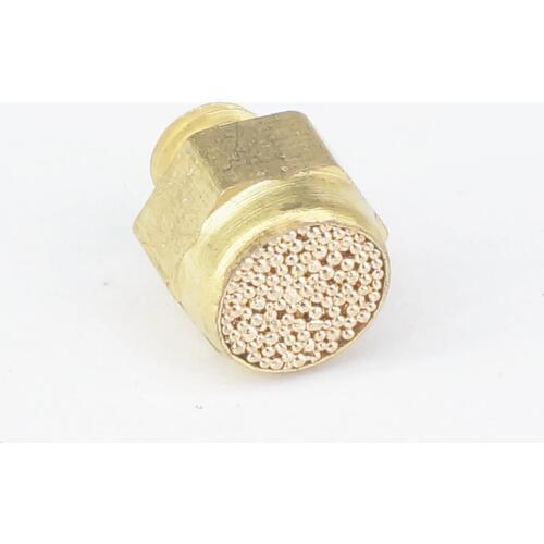 5pcs M5 Metric Male Thread Brass flat Cylinder Pneumatic Air Breather Silencer Vent Muffler Connector fitting For Denoiser