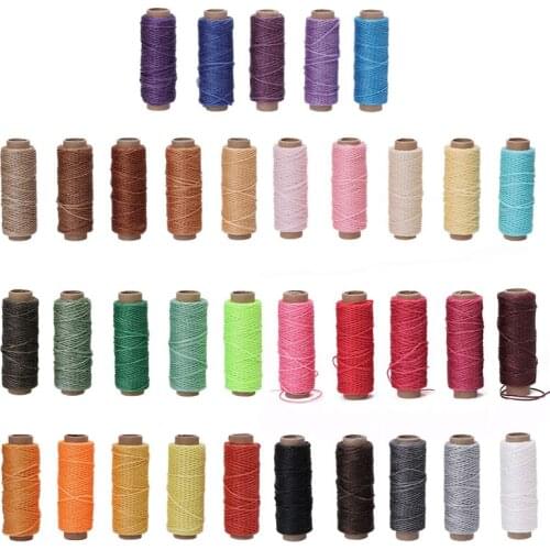 New 5Pcs 0.88mm 150D Leather Sewing Waxed Thread For Chisel Awl Shoes Luggage Repair wax thread