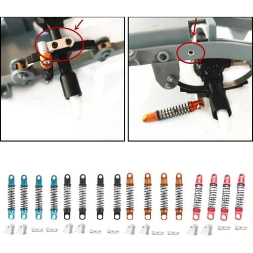 2Pairs Alloy Shock Absorber Replacement Parts with Fixing Kit for 1/10 WPL D12 RC RC Cars Upgrades Replacement