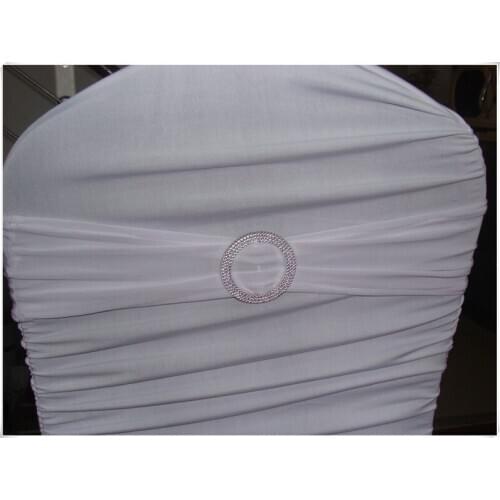 Free Shipping 100 Premium ruffled Spandex lycra chair cover with removable plastic buckle