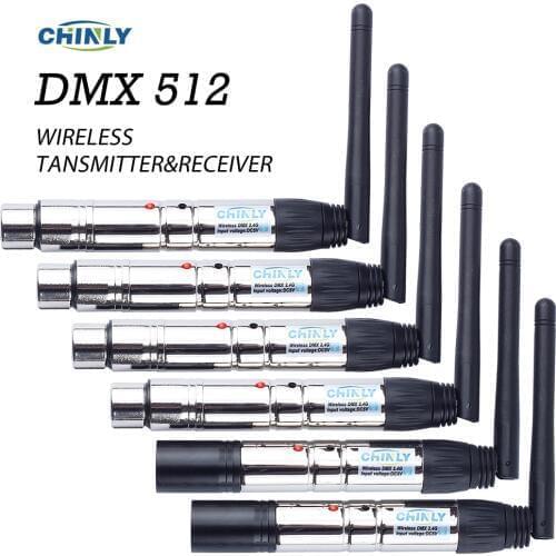 DMX512 Wireless Transmitter Receiver Lighting Controller 2.4G ISM Communication Distance 300M for Stage PAR Party Lighting DMX