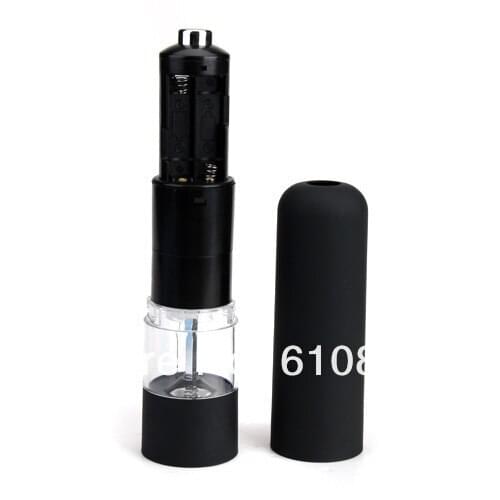 Black outer shell ABS plastic Electric Pepper Mill Grinder Muller for milling corn, sugar, salt and seed