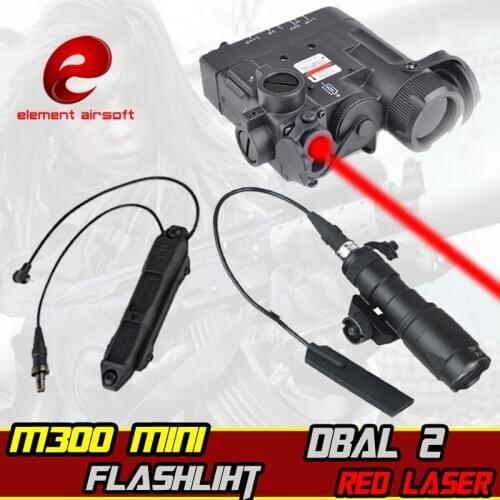 Element Airsoft surefir M300 MINI Hunting Wapen light IR Laser dbal 2 Rifle Double Control Switch Gun Tactical Weapon Flashlight