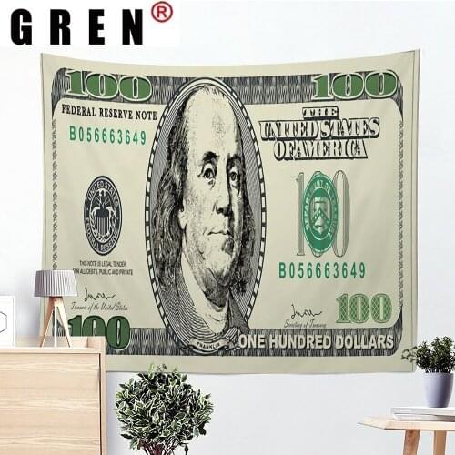 GREN Flame Guitar USD Pattern Tapestry Hanging Covering Rugs Background Cloth Beach Mat Blanket Art Bedroom Living Home Decor