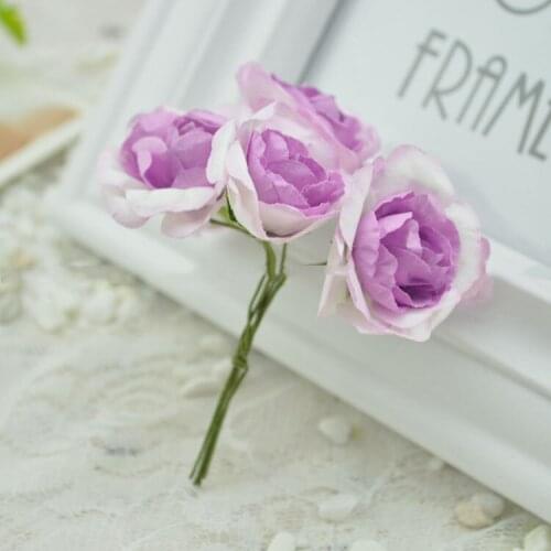 Artificial flowers Dried silk flower paper flower material rose decoration