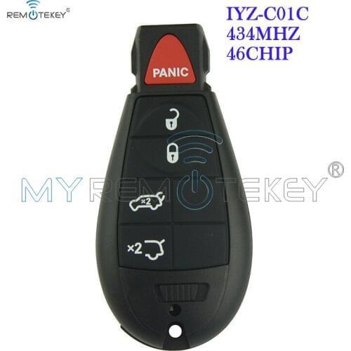 Remtekey #6 Fobik key 434Mhz IYZ-C01C for Chrysler for Jeep Grand Cherokee 2008 2009 2010 2011 2012 Town & Country 300