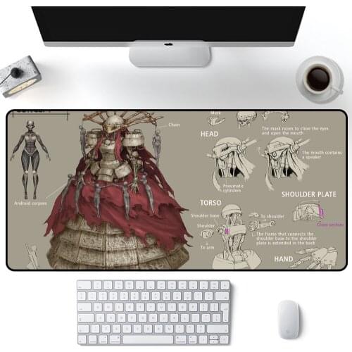 Mouse Pad Nier Automata Anime Carpet Office Professional Gaming Accessories Gamer Pc Mousepad Keyboard 60x35cm Cs Go Desk Mat