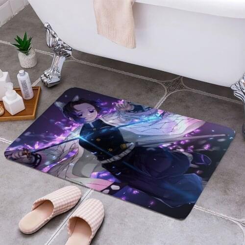 Shinobu Kochou 3D Print Doormats Rectangle Non-Slip DoorMat Bedroom Kitchen Entrance Print Door rugs Dropshipping