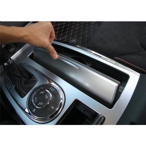 3Pcs ABS Matt Silver Cup Holder Shift Panel Cover fits for Nissan Patrol Y62 2017 Car Styling Accessories