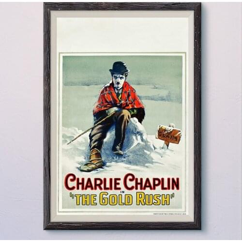 N443 THE GOLD RUSH (4) Vintage Classic Movie Wall Silk Cloth HD Poster Art Home Decoration Gift