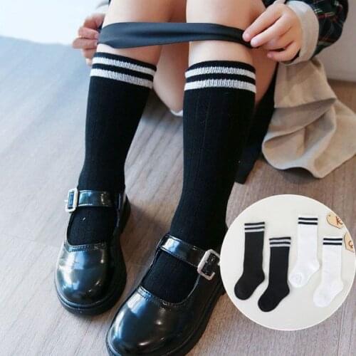 Baby Girls Boys Socks Knee High Sports Sock Cotton Long Stripes Children Socks Kids School Socks