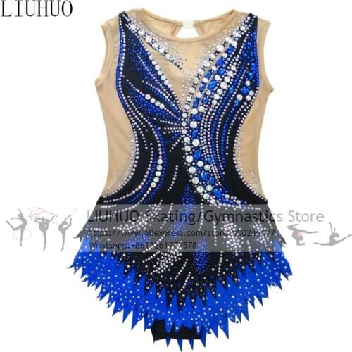 Figure Skating Dress Rhythmic Gymnastics Performance Competition LIUHUO Ice Gradient Kids Women Dance Costumes