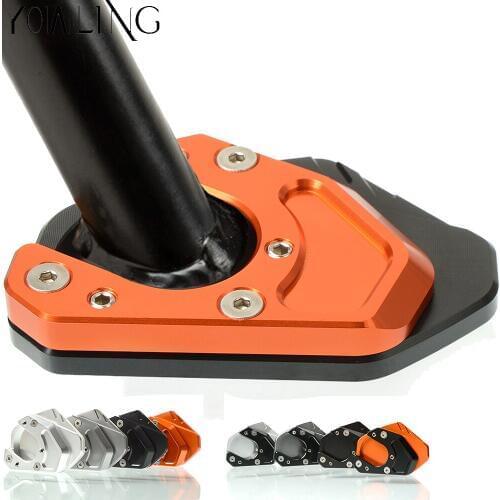 Kickstand Pads Motorcycle Kickstand Plate Pad Non-slip Side Stand For RC 125 200 390 2013 2014 2015 2016 2017 2018