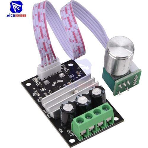 Diymore DC Motor Speed Controller DC 6/12/24/28V 3A PWM DC Motor Speed Governor Adjustable Potentiometer with Flat Cable
