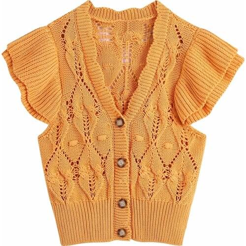 Casual Deep V Cotton Short Sleeve Long Sweaters DLDD073