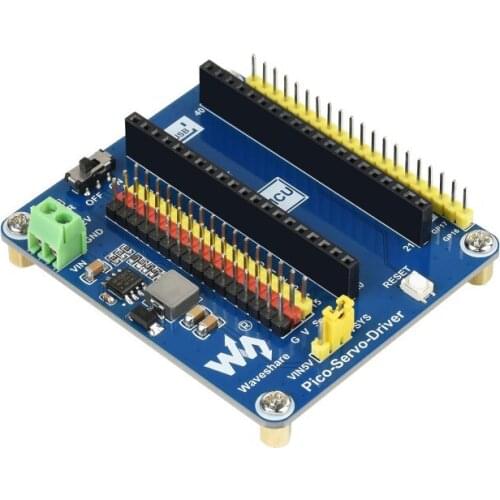 Servo Driver Module for Raspberry Pi Pico, 16-ch Outputs, 16-bit Resolution