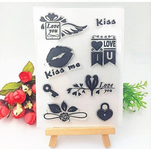 11*16cm Lip prints Transparent Clear Stamps / Silicone Seals Roller Stamp for DIY scrapbooking photo album/Card Making