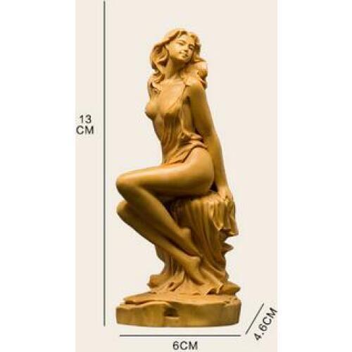 Lucky Arts statues Hand engraving Artwork Boxwood carving wood carving crafts hand pieces beauty god characters Home Furnis