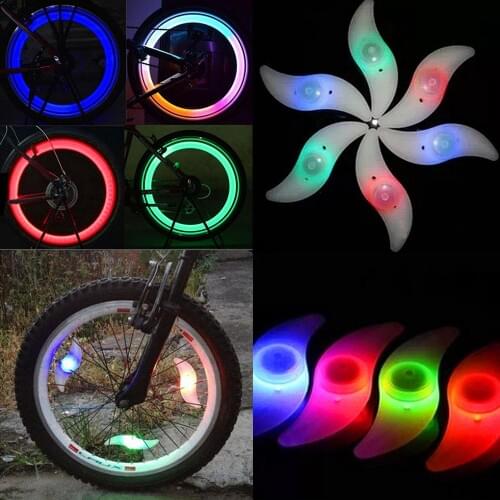 4 Colors Bike Luminous Spoke Light Flashing LED Bicycle Cycling Wheel Wire Tyre Warning Glowing Lamp Indicator Drop Hot Sale