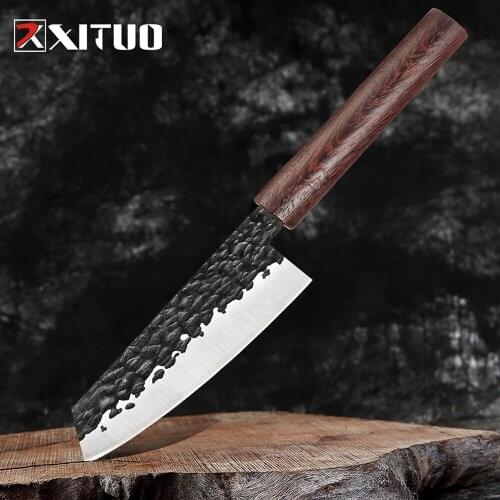 XITUO Hand Forged Meat Cleaver Sharp Stainless Steel Boning Knife Chef Knife High Carbon Steel Kitchen Goods Cooking Tools