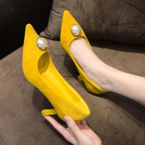 Hot sale spring Women Shoes Sexy Pointed Toe Pumps women Shoes Zapatos Mujer High Heel Wedding shoes women Plus Size U22-34