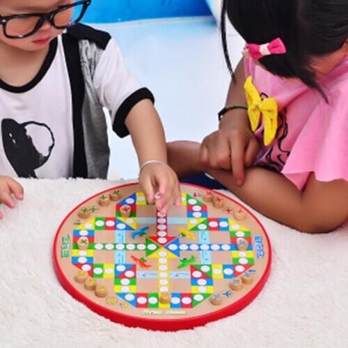 1 Set Games Fine Workmanship Multifunctional Wood Puzzle Games for Children Interactive Educational Toy Family Game Gifts