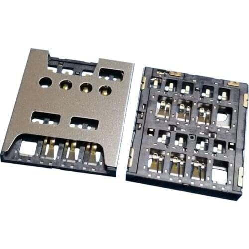 2Pcs Sim Card Reader Slot Tray Holder Connector Socket For Lenovo A2850 A7600 K3Note K50a40 K50-t5 K3 Note 8 Note8 A936 K320T