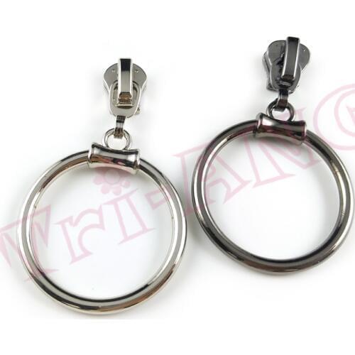 20pcs/lot, 2018 New Arrival Round Circle 5# 8# Zipper Sliders for Metal/Resin/Nylon Zippers