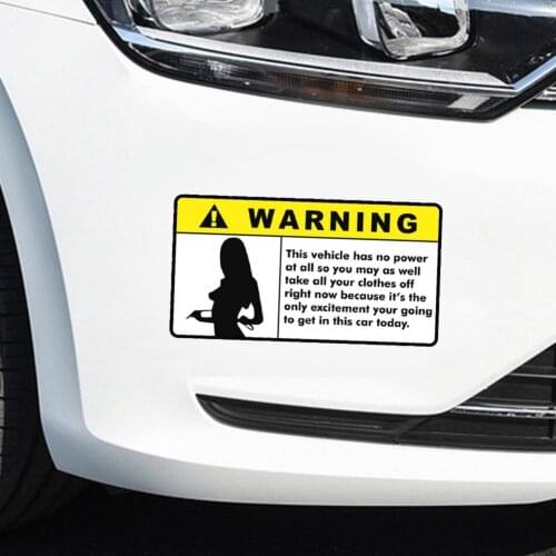 7pcs Funny Car Precaution Sticker Innovative Personality Creative Stickers Vinyl Car Sticker Waterproof Car Decoration