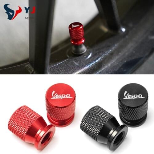 CNC Aluminum Tire Valve Air Port Cover Cap Motorcycle Accessories For Piaggio Vespa GTS GTV LX 60 125 250 300 Primavera Sprint