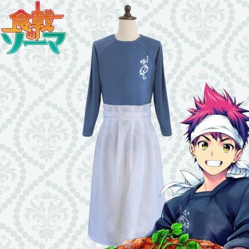 Anime Shokugeki No Soma Cosplay Costume Yukihira Souma Cosplay Uniform Outfit Anime Cosplay Costume Halloween Carnival Party