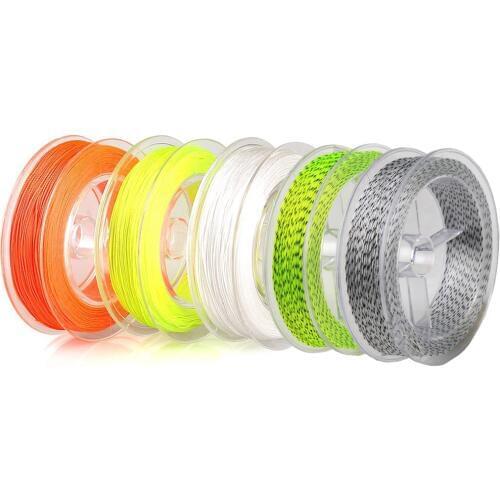 Aventik 100Yards 20lb 25lb 30lb PE Dacron Polyester Double Color Braided Fly Line Trout Line Backing Line