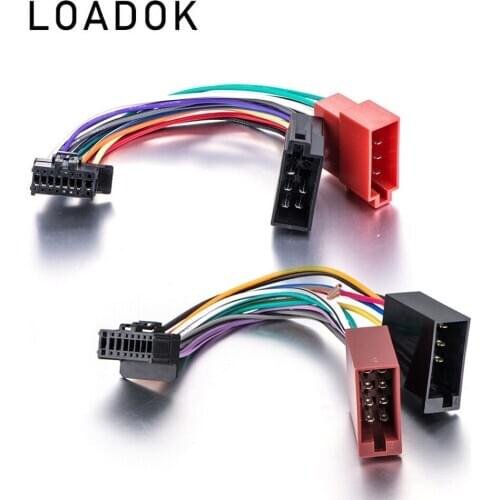 Car Stereo Radio ISO standard Wiring Harness Connector Adaptor Cable Loom for Pioneer DEH P-series 2003 2010 16 Pin