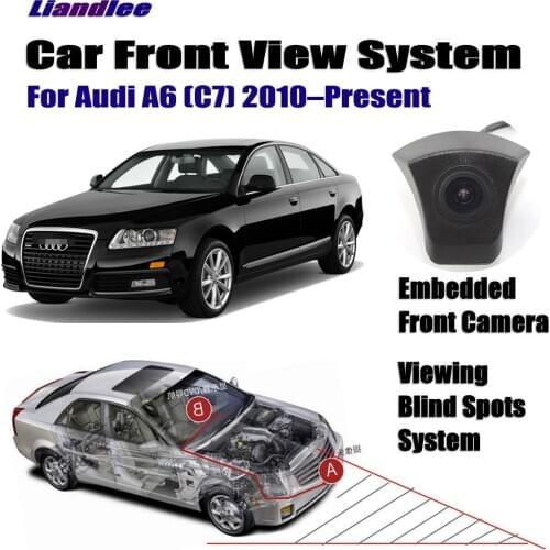 Car Front LOGO Grill Camera For Audi A6 (C7) 2010-Present 2012 2013 2014 Not Reverse Rearview Parking Camera Wide Angle