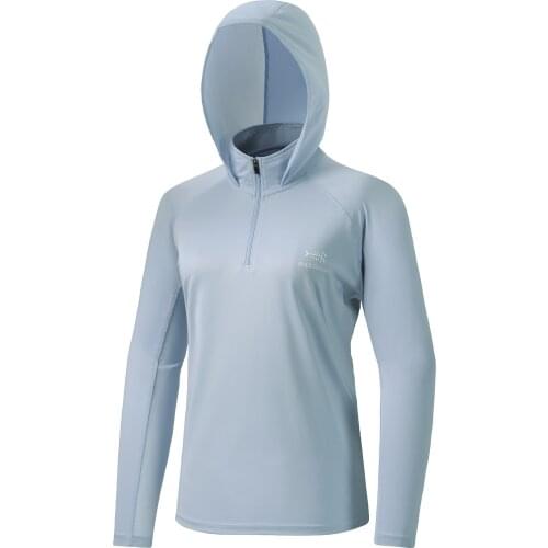 Bassdash Women’s UPF 50+ Performance Hoodie Long Sleeve Half Zip T-Shirt UV Protection Fishing Hiking Shirt