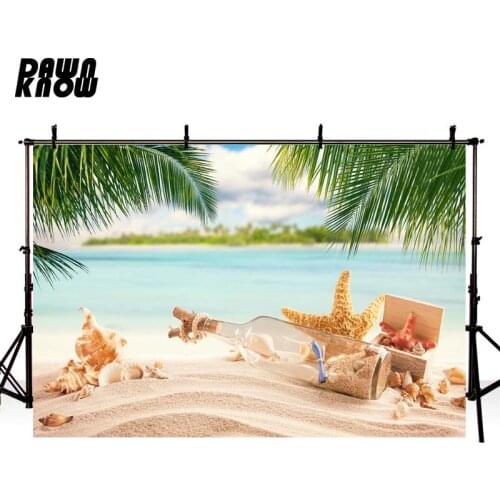 DAWNKNOW Floating Bottle Sand Photo Background Seaside Wedding Photographic Backdrops Photo Studio Children Photocall lv2806