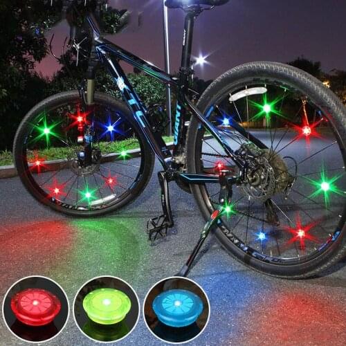 Waterproof Bicycle Spoke Lights,Colorful Mini Led Bike Lamp Night Safety Warning LED Bright Flashlight for Mountain Road Cycling