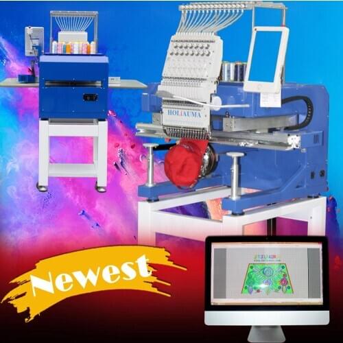 China 10 years service ! Guangzhou 450*650 mm automatic computerized digital embroidery machine bag t-shirt sequin 3D Emb