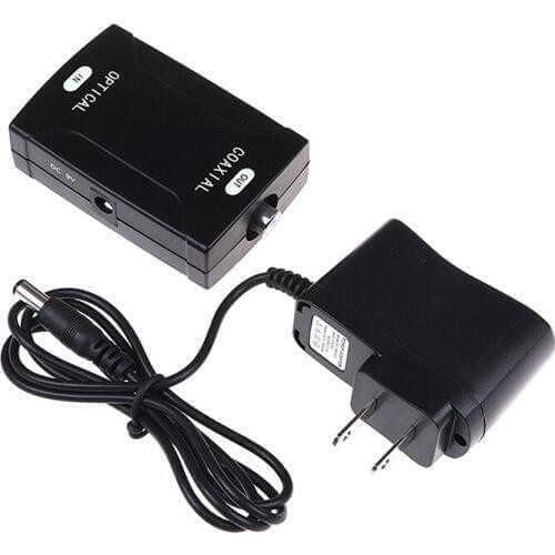 Coax Coaxial RCA to Optical Toslink SPDIF Digital Audio Signal Converter Adapter