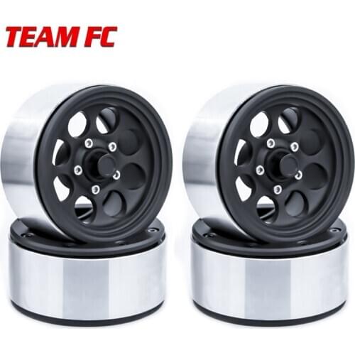 4Pcs Aluminum Alloy 1.9 Beadlock Wheels Rims for 1/10 RC Crawler Axial SCX10 SCX10 II 90046 AXI03007 Traxxas TRX4 D90